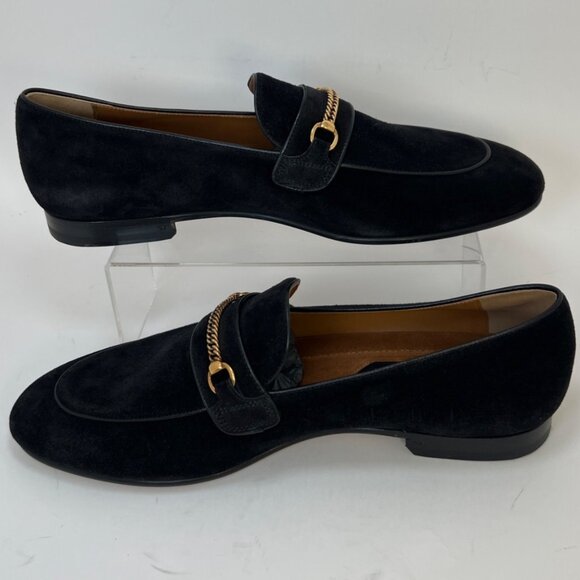 Tom Ford Black Liam Penny Loafer Men Black Suede Dress Shoes Size 12 main image 11